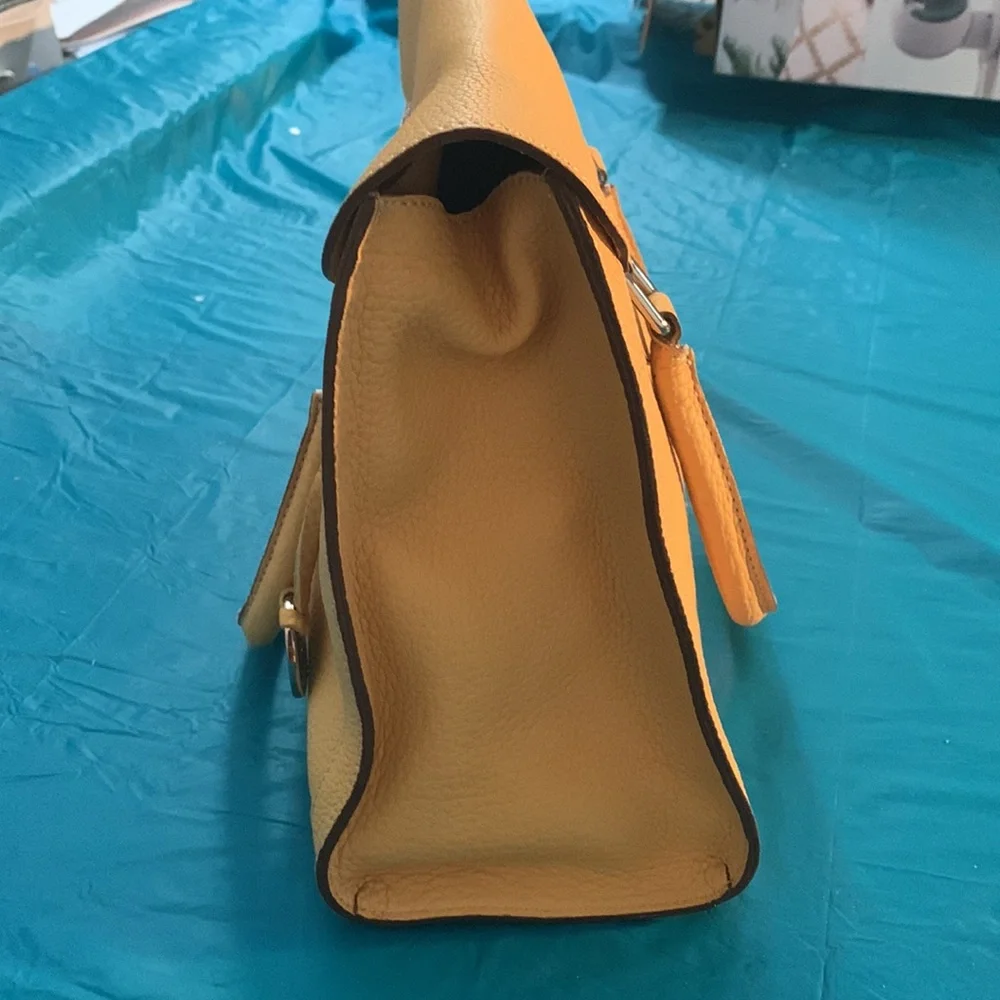 Almost New Dooney and Bourke Satchel with matching wallet. Rich Mustard Color